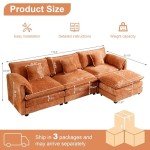 Modern 112" Oversized L-Shaped Sectional Sofa