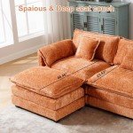 Modern 112" Oversized L-Shaped Sectional Sofa