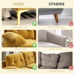 Yellow Chenille L-Shaped Sectional Sofa for Small Spaces