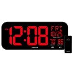 Large LED Clock with Temperature and Date Display