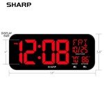 Large LED Clock with Temperature and Date Display