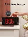 Modern Curved Projection Alarm Clock with LED Display