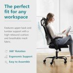 Ergonomic High-Back Office Desk Chair with Wheels