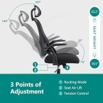 Ergonomic High-Back Office Desk Chair with Wheels
