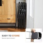 12-Pack Comfy Leather Folding Chairs for Home & Office