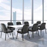 Comfortable Leather Guest Chair Set of 2