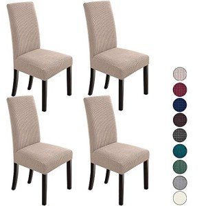 Khaki Dining Chair Slipcovers – Set of 4