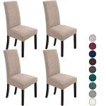 Khaki Dining Chair Slipcovers – Set of 4