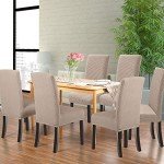 Khaki Dining Chair Slipcovers – Set of 4