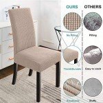 Khaki Dining Chair Slipcovers – Set of 4