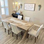 Beige Upholstered Dining Chairs Set of 6