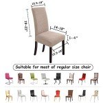 Khaki Dining Chair Slipcovers – Set of 4