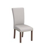 Beige Upholstered Dining Chairs Set of 6