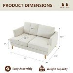 Busaurus 56" Loveseat Sofa for Small Spaces