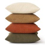 MIULEE Set of 4 Rustic Farmhouse Pillow Covers 18x18