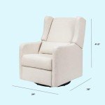 Cozy Cream Glider Recliner for Nursery
