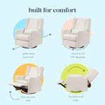 Cozy Cream Glider Recliner for Nursery