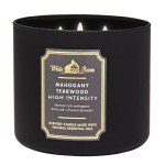 Mahogany Teakwood 3-Wick Candle by White Barn