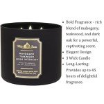 Mahogany Teakwood 3-Wick Candle by White Barn