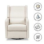 Cozy Cream Glider Recliner for Nursery