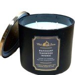 Mahogany Teakwood 3-Wick Candle by White Barn