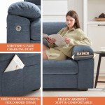 Modern 71.5 Inch Loveseat with Charging Port