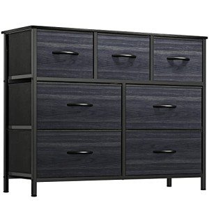 Stylish 7-Drawer Fabric Dresser and TV Stand