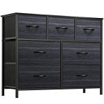 Stylish 7-Drawer Fabric Dresser and TV Stand