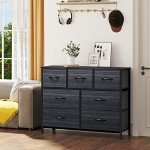 Stylish 7-Drawer Fabric Dresser and TV Stand