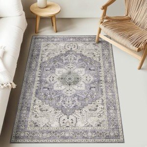 Vintage Farmhouse Boho Non-Slip Accent Rug 3x5 ft