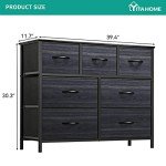 Stylish 7-Drawer Fabric Dresser and TV Stand