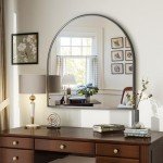 Arched Black Wall Mirror for Home Decor