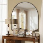 Arched Black Wall Mirror for Home Decor