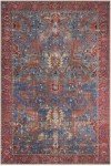 Loren Blue and Red Area Rug 5' x 7'6