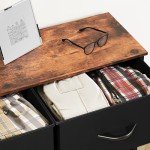 Stylish 8-Drawer Fabric Dresser in Black Ash