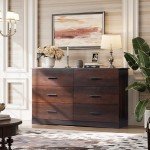 Wood Dresser with 6 Drawers – Modern Storage Solution