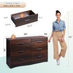 Wood Dresser with 6 Drawers – Modern Storage Solution