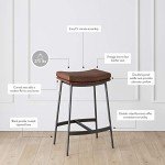 Arlo Modern Backless Upholstered Kitchen Bar Stool