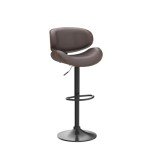 Modern Adjustable Brown Bar Stools – Set of 4