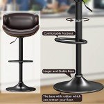 Modern Adjustable Brown Bar Stools – Set of 4