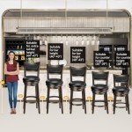 Swivel Bar Stools - Set of 4, 24 Inch Black