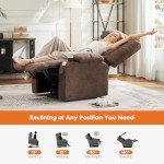 Massage Recliner Chair with Heating and Lumbar Support