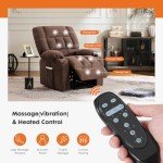 Massage Recliner Chair with Heating and Lumbar Support