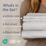 Queen Size Cooling Sheet Set - French Grey