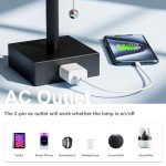 Set of 2 Bedside Table Lamps with USB Port