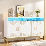 Modern 55" Sideboard Buffet Cabinet with LED Light
