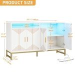 Modern 55" Sideboard Buffet Cabinet with LED Light