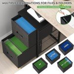 Raybee 2-Drawer Fabric Filing Cabinet, Black