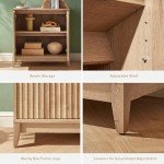 Brooklyn Modern Farmhouse Storage Cabinet Set of 2