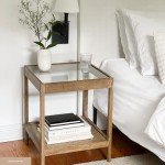 Nathan James Hayes Solid Wood Nightstand with Glass Top